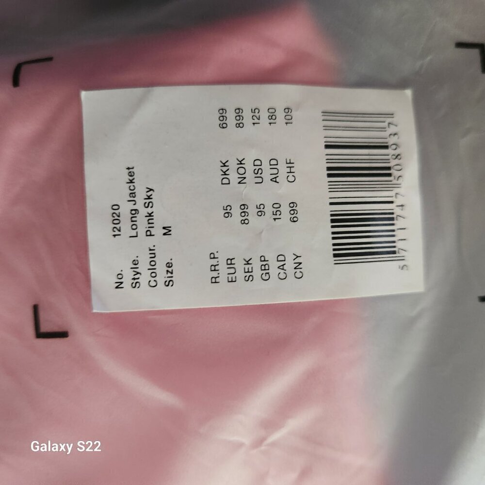 Rains Long Jacket Pink Sky Unisex Size Various. All NWT. - Picture 11 of 11